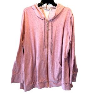 LOGO Lounge Hoodie, SZ 3X, PTP 28”, Length 29”, Approx. Light pink, Gently Used